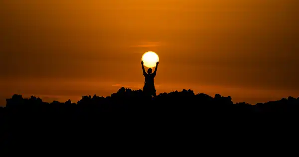 Man hugging the Sun